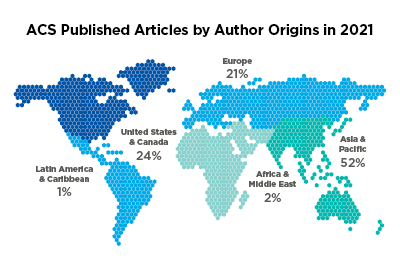Author Origin by Region map