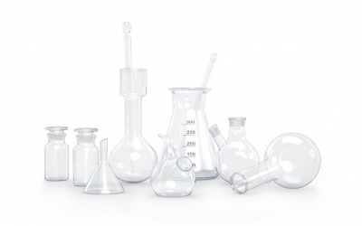 a set of org chem lab glassware